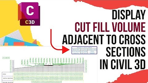 Display cut fill volume adjacent to cross sections and customize it