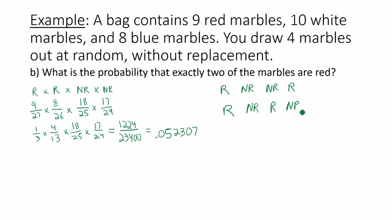 Dependent Events Marbles 