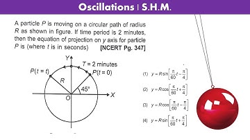 A particle P is moving on a circular path of radius R as shown in figure. If time period is 2 minute