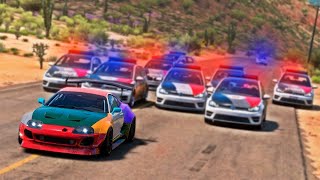 PASSEI na BLITZ e DEI FUGA de SUPRA na POLíCIA MILITAR - FORZA HORIZON 5 screenshot 4