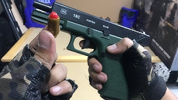 GLOCK 18C blowback...using Ejection soft shell bullet...Amazing for toy gun collector