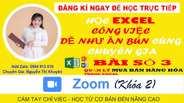 Cách xây dựng và quản lý mua bán hàng hóa bằng Excel Tin Học Văn Phòng Thật Quá Dễ Dàng và thuận lợi