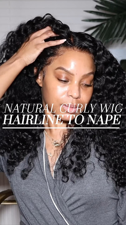 ✨NATURAL HAIRLINE TO NAPE CURLY WIG INSTALL #wiginstall #wig #wigs #hairstyle #curlyhair  #wigreview