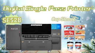 Custom Print Personalized Coffee Cup Sleeves With SE528 Digital Single Pass Printer