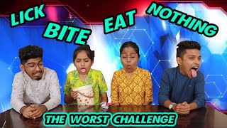 EXTREME LICK , BITE, EAT OR NOTHING CHALLENGE ! || #SNEHOLIC