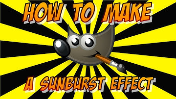 How To Make: A Sunburst Effect Using Gimp (Tutorial)
