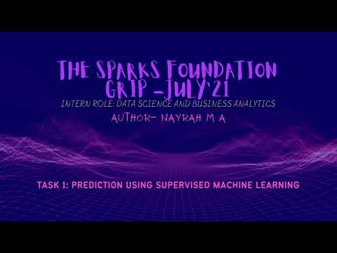 Prediction Using Supervised Machine Learning