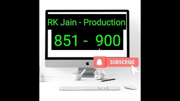 Lecture  28 || 50 questions (851-900) of Production from RK Jain