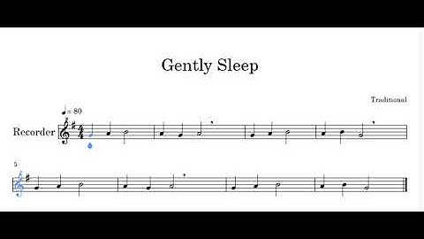 Gently Sleep Recorder Play Along