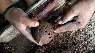 Woodturning - Coconut Lamp