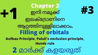 Filling of electrons | Focus area 2021|Plus one chemistry |Chapter 2