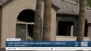Mesa apartment fire leaves multiple people displaced