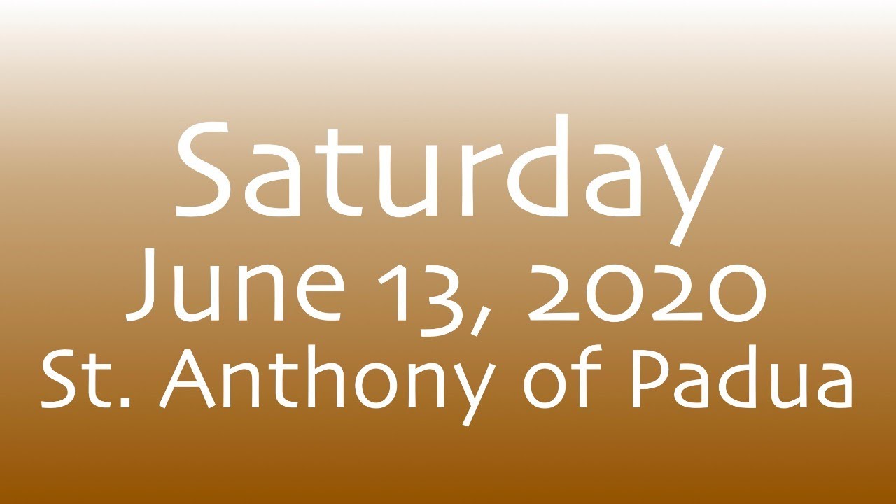 Mass at Nativity in Torrance • Saturday June 13 2020 YouTube