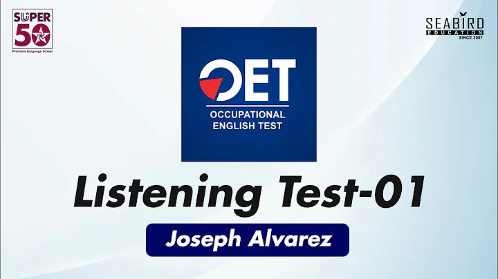 OET Listening 01 | Joseph Alvarez | Online OET