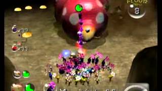 empress bulblax fight in pikmin 2 with babies