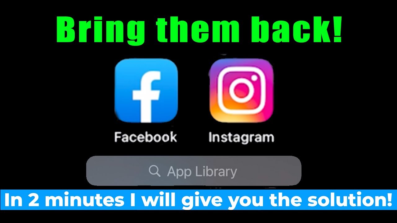 How To Get Facebook Instagram App Back On IPhone YouTube How To Get Facebook Instagram App Back On IPhone YouTube