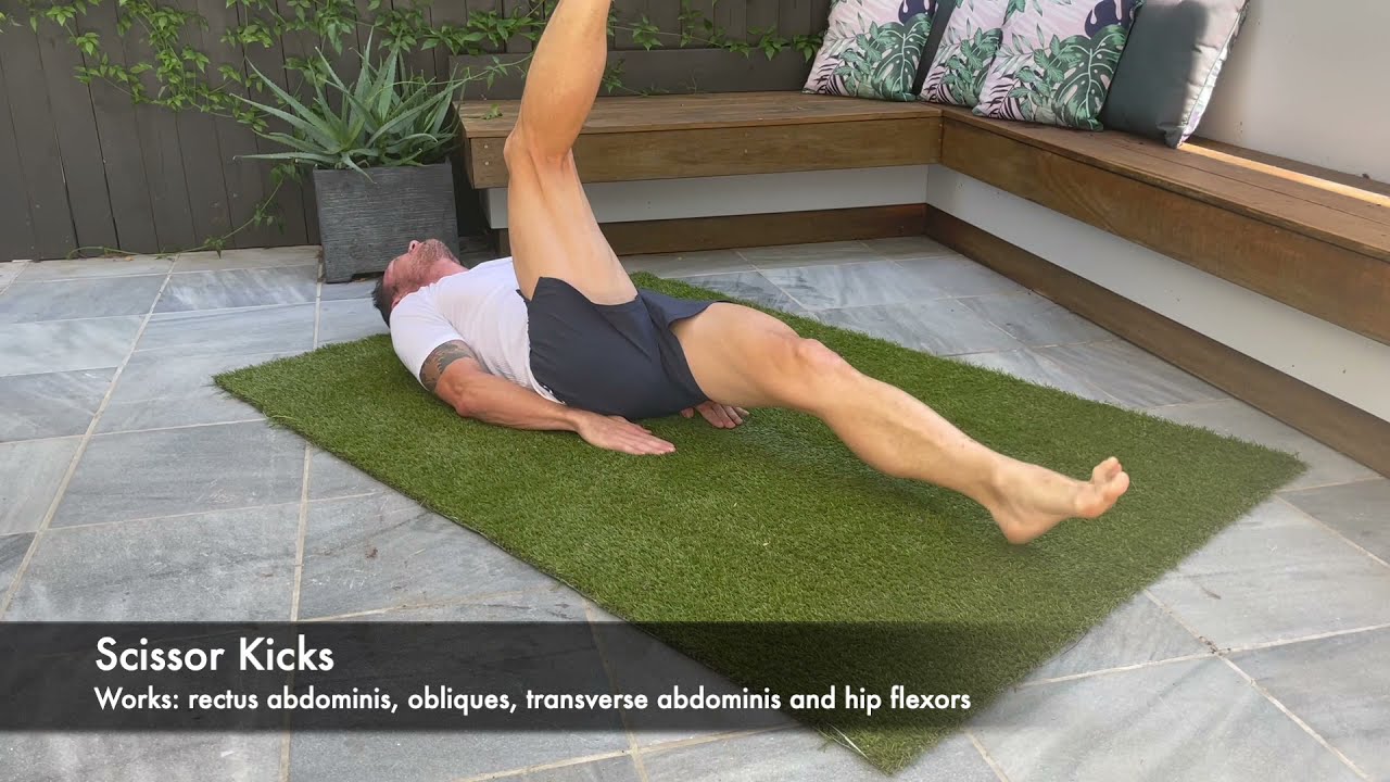 Core exercise for runners Scissor Kicks YouTube