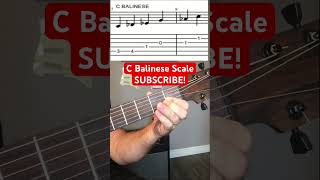 C Balinese Scale #guitarlesson #guitar #bali #music #guitarscales #acousticguitar #learn