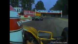 Nelson Piquet vs Andrea de Cesaris, Monza 1991 Benetton B191 vs Jordan 191.