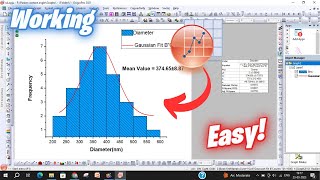 How to make SEM Particle Size Distribution Histogram in Origin Pro |Mean|Curve #originpro  #howto screenshot 4