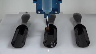 Brushing Assembly Lubricant With The F4303N Advance 3-Axis Robot - Fisnar