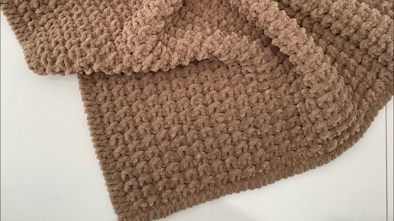 Bebek battaniye yapımı kadife ip Alize velluto ile 