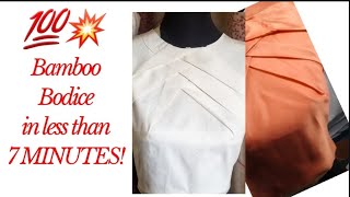 How To: Bamboo Bodice in less than 7 minutes (Introduction to Creative Pattern Making 2: Part 2)