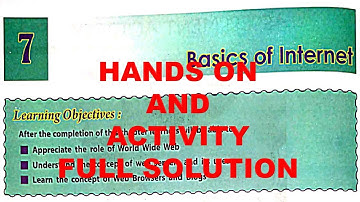 DAV CLASS 7 COMPUTER CHAPTER 7 | HANDS ON AND ACTIVITY | BASICS OF INTERNET | SOLUTION  #dav