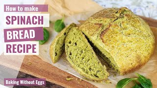 SPINACH BREAD RECIPE| Baking with Spinach | No Knead Bread Dutch Oven | Healthy Bread