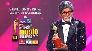 Sunil Grover's hilarious mimicry of  Amitabh Bachchan at Smule Mirchi Music Awards 2020