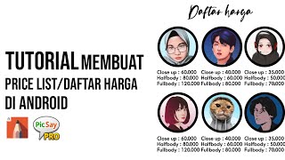 Tutorial Membuat price list / Daftar harga di Android