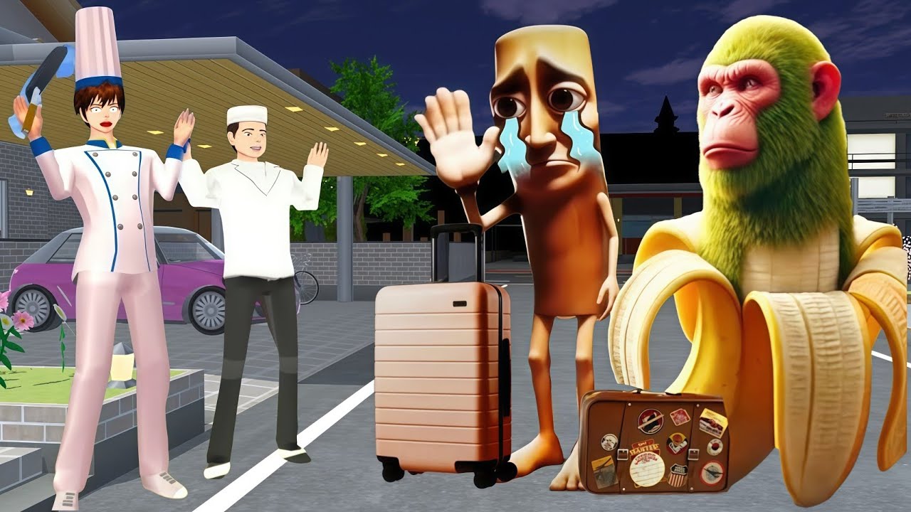 yuta mio nangis tungtung sahur pamit dijemput shimpanzini bananini | SAKURA SCHOOL SIMULATOR