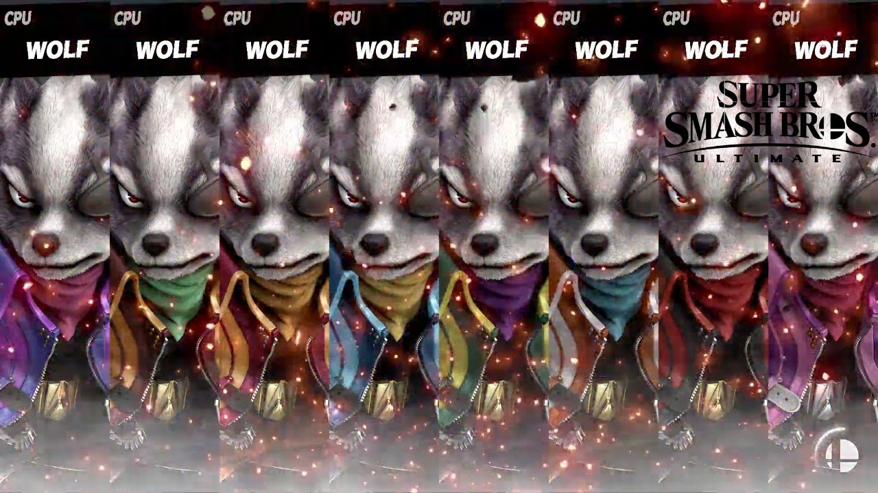 Super Smash Bros Ultimate All Wolf Costume Gameplay! YouTube