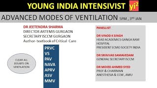 ADVANCED MODES OF VENTILATION- Dr Jeetendra Sharma/DRS VK Singh S Moid