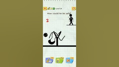 #Draw 2 Save:Stick Man Puzzles  Level 19 Answer very easy tips#