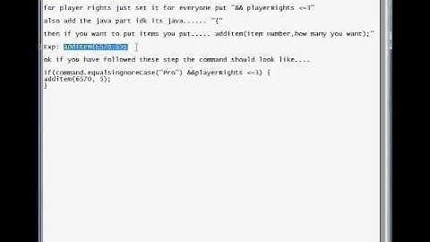 How to make a command for a runescape private server