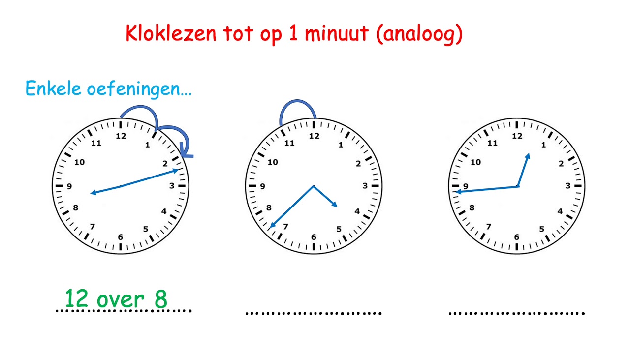 verraad Vochtig symbool 4R Kloklezen tot op 1 minuut - YouTube