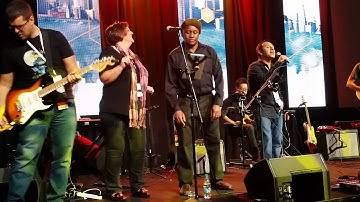 Null Pointers performing Come Together from Beatles at the JavaOne Java Community Keynote