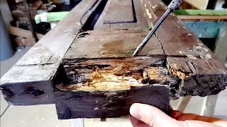 Doityourself repair of rotten wood on a French door