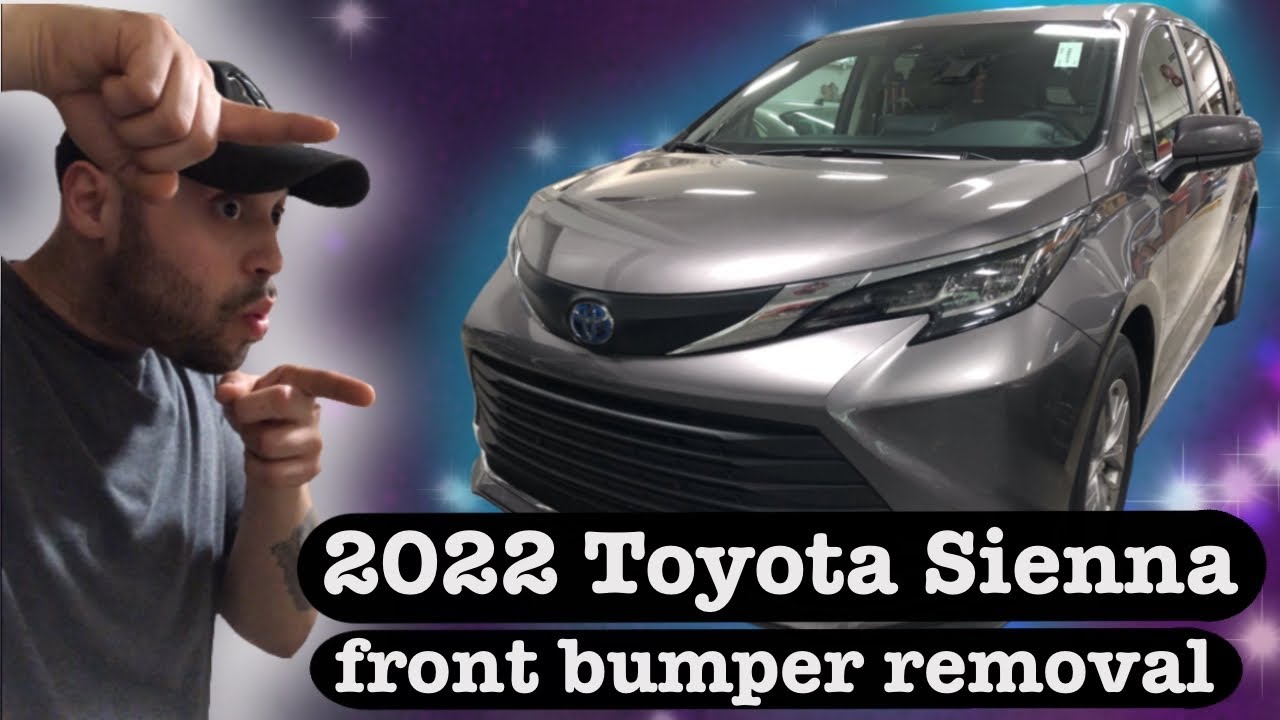 2022 Toyota Sienna front bumper removal - YouTube