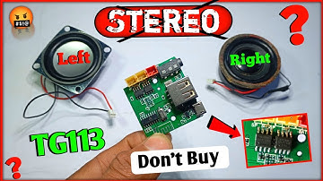 🤬ये आपको कोई नहीं बताएगा | BT Tg 113 Stereo Or Mono❓How To Make Bluetooth Speaker @SamarExperiment