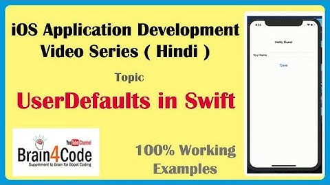 UserDefaults in Swift 5 | How to Save and Get Data From UserDefaults in Swift | Hindi | Easiest Way