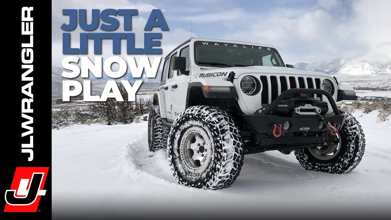 Jeep JL Wrangler Rubicon Off Road Snow Play on yet another Snow Day