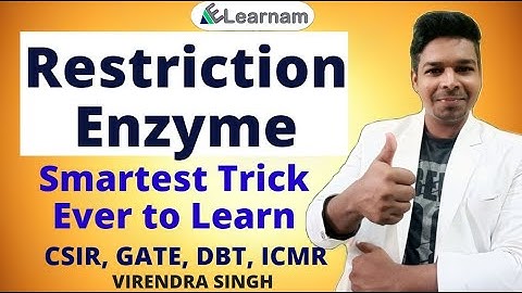 Restriction Enzyme | Smartest Trick to Learn | Virendra Singh | CSIR | GATE| DBT | ICMR | ICAR