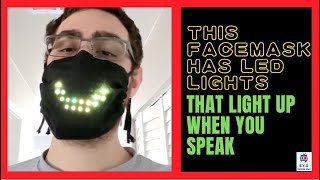 Coronavirus Face Mask Lights Up with Moving Mouth Shapes