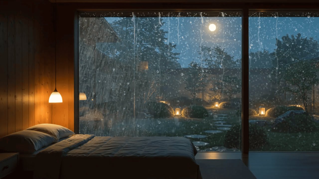 4K | Peaceful Rain Outside the Window – Deep Sleep Ambience