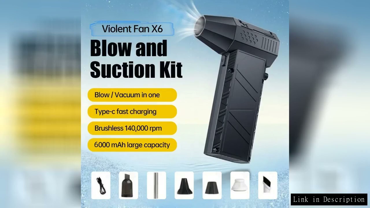 130000RPM Turbofan Air Blower Mini Turbo Jet Fan Brushless Motor Handheld Duct Fan Portable Charging