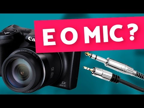 Vídeo: A Nikon d3500 tem um conector de microfone externo?