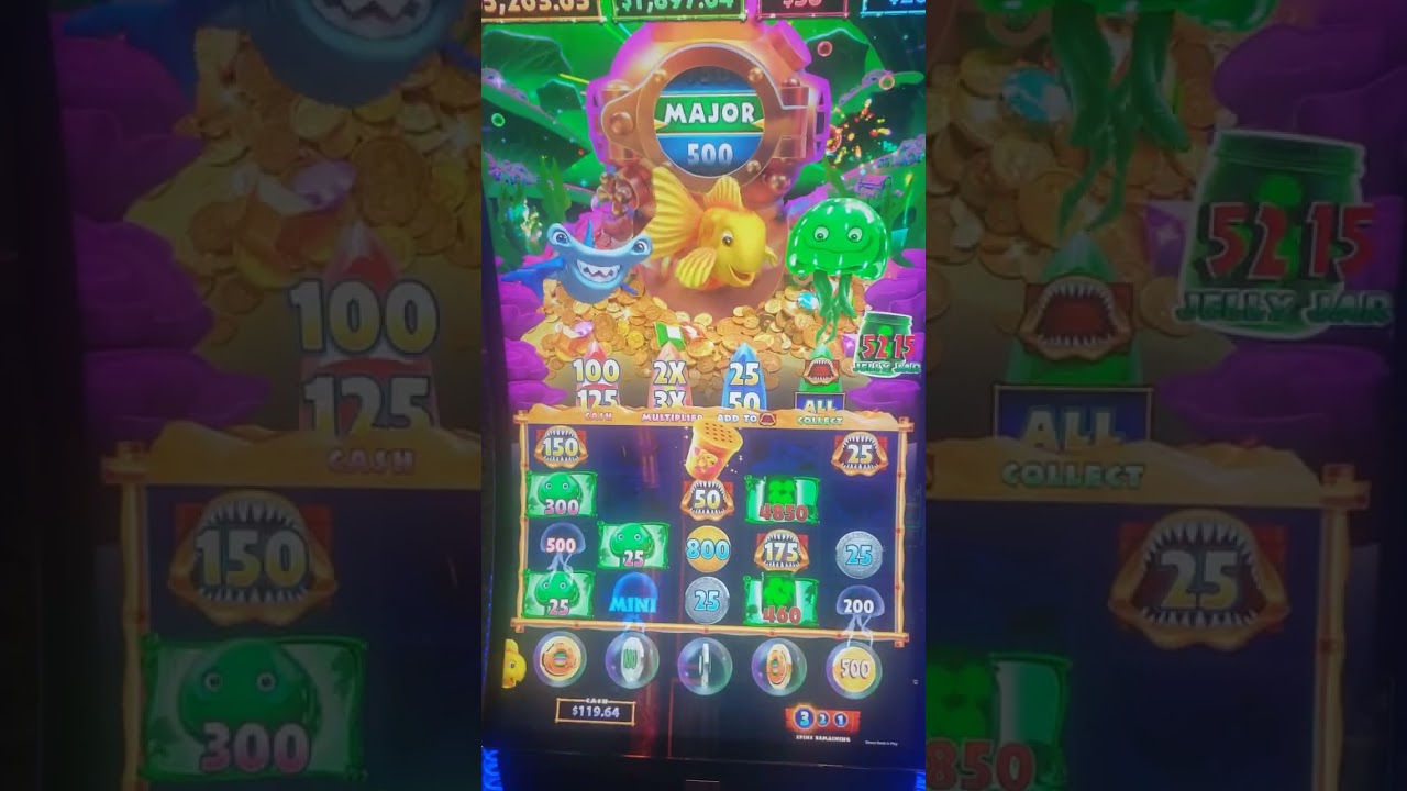 Goldfish Respin Party - Jellyfish, Shark and Goldfish triple hit bonus at $0.02 denom 🐠🦈🐙