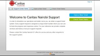 Caritas Nairobi Support System Walk-through screenshot 2